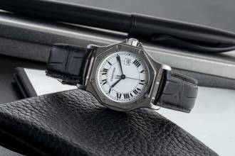 Thumbnail von Cartier Santos Ronde GM Octagon Automatik Edelstahl Herrenuhr Medium Ref. 2965