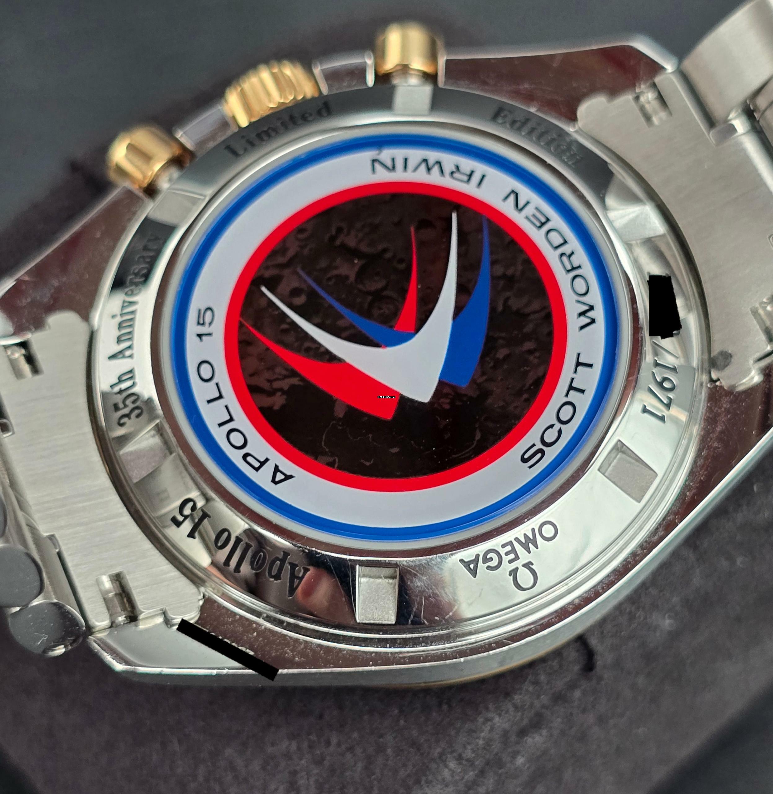 Thumbnail von Omega Speedmaster Apollo 15 3366.51.00 35th Anniversary Scott Worden Irwin Very Good Box No Papers 2006