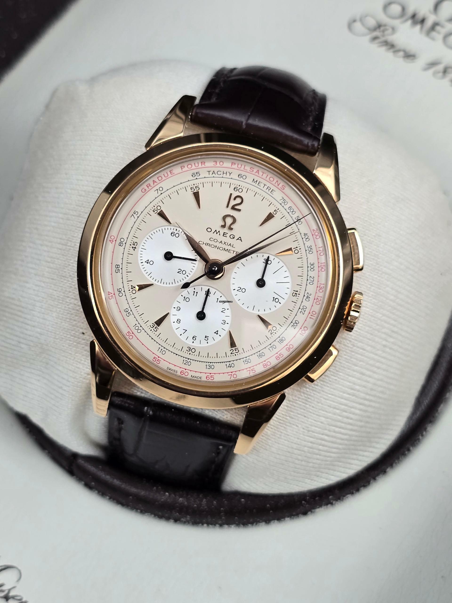 Thumbnail von Omega Museum Collection 516.53.39.50.02.001 Racend Timer Limited Edition 1949 Like New Box Only