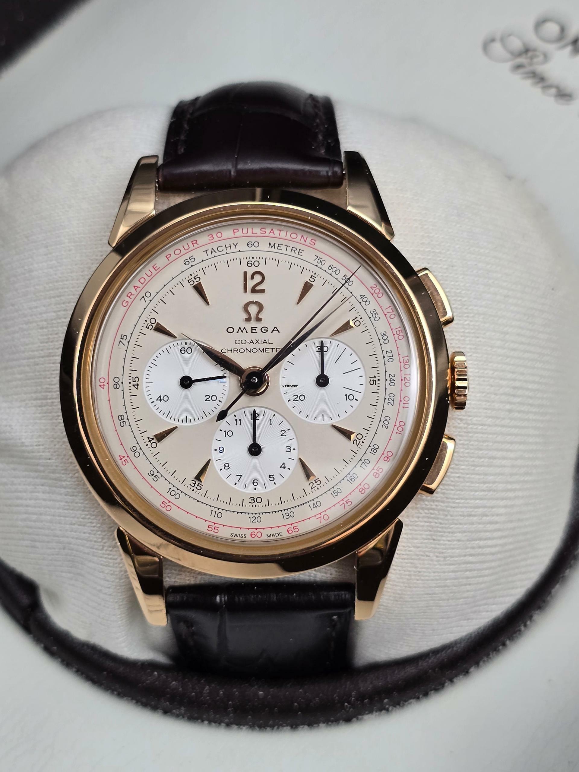 Thumbnail von Omega Museum Collection 516.53.39.50.02.001 Racend Timer Limited Edition 1949 Like New Box Only