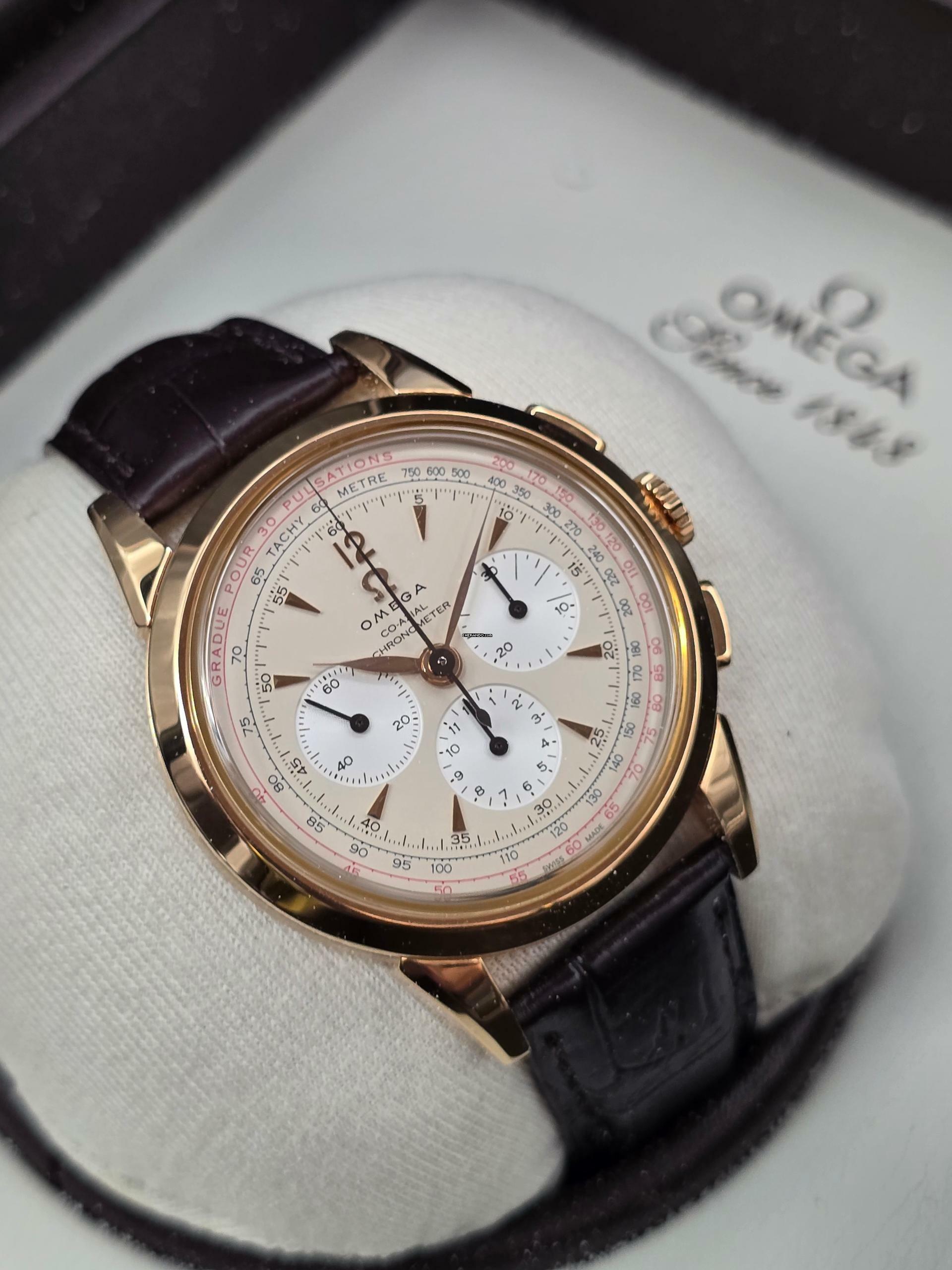 Thumbnail von Omega Museum Collection 516.53.39.50.02.001 Racend Timer Limited Edition 1949 Like New Box Only