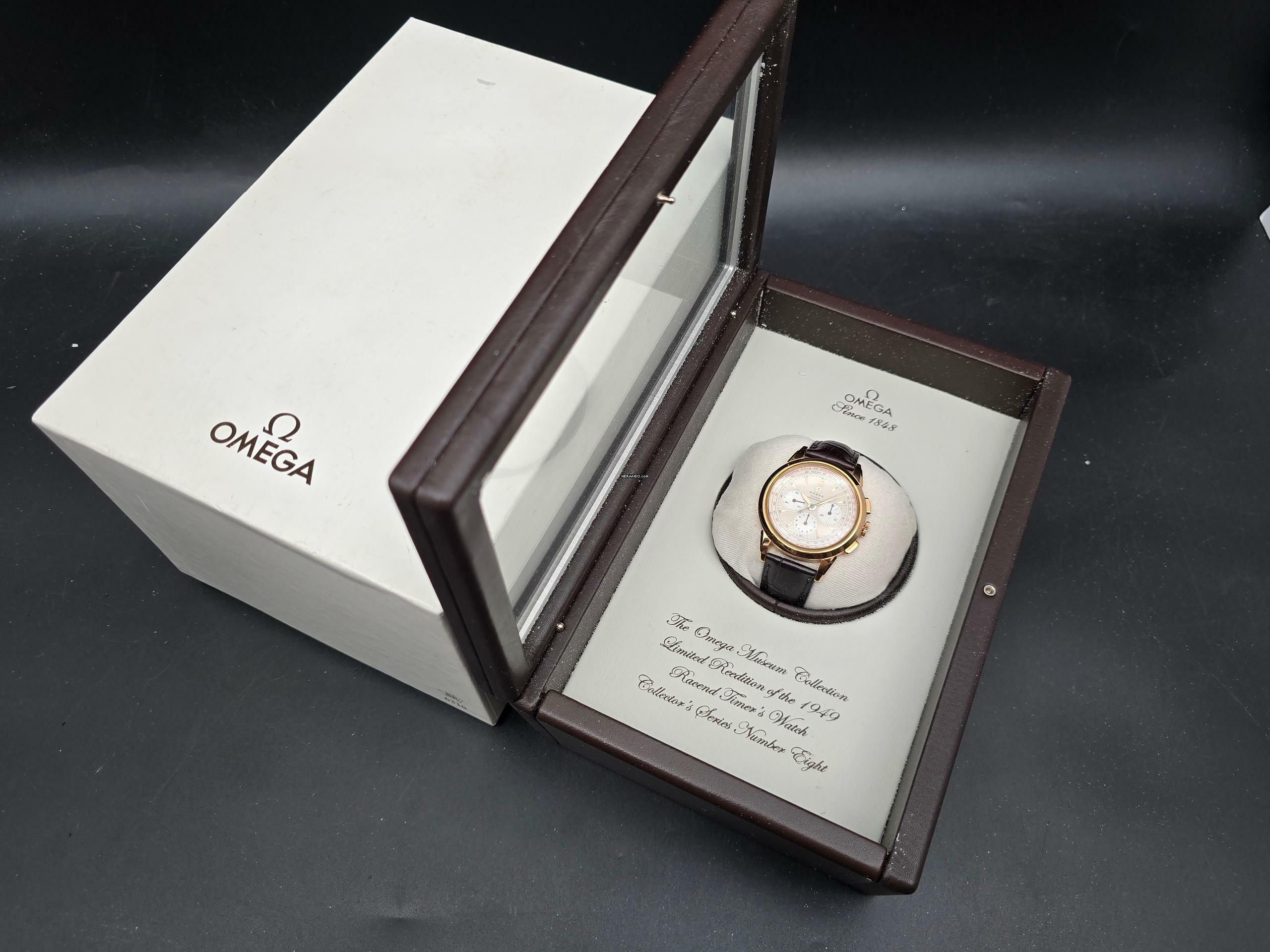 Thumbnail von Omega Museum Collection 516.53.39.50.02.001 Racend Timer Limited Edition 1949 Like New Box Only