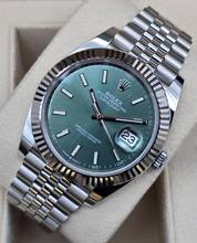 Thumbnail von Rolex Datejust 41 41mm 126334-0028 - Mint Green Jubilee Like New Condition Full Set 11-2023