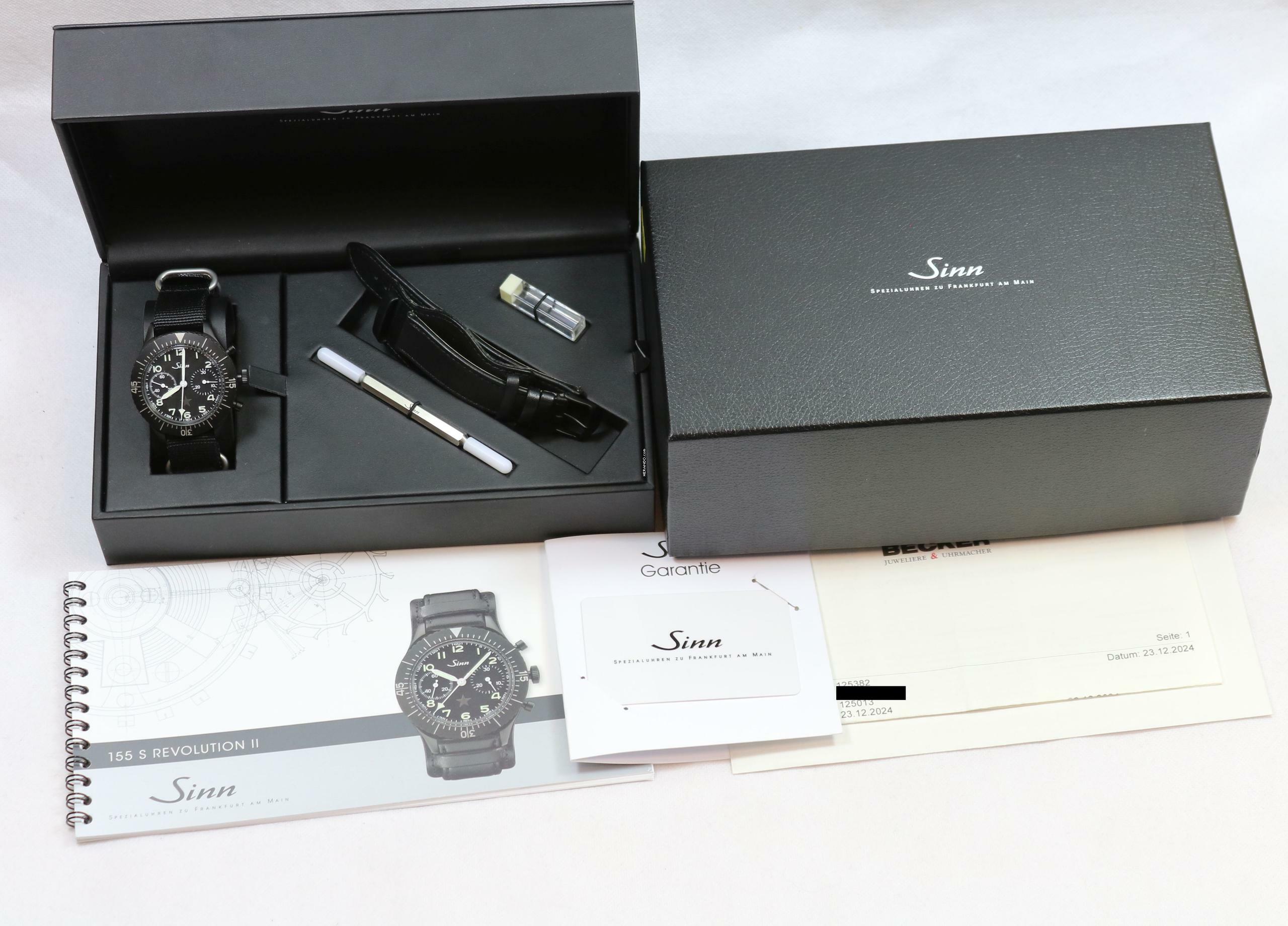 Thumbnail von Sinn 155 S Revolution II Limited Edition Full Set tegimentiert schwarz Hartstoff beschichtet