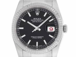 Thumbnail von Rolex Datejust 36 Roulette Ref.116234 2015 Full Set sehr gut Vintage Datejust Roulette Stahl 18kt Weißgold