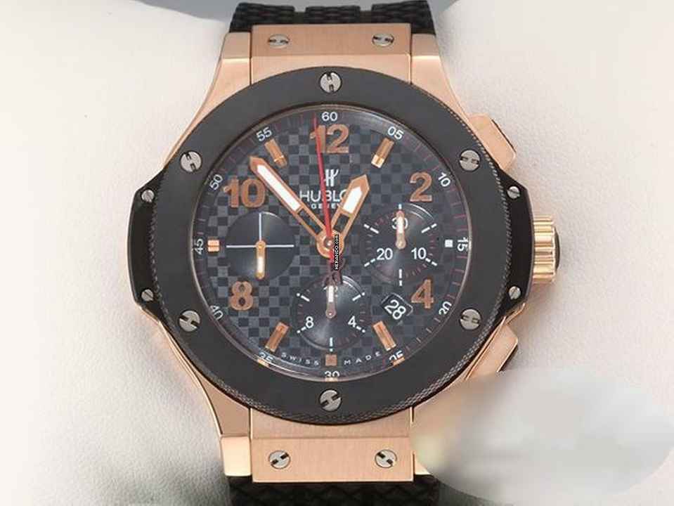  Hublot Big Bang 44 mm Chronograph 301.pb.131.rx Rosegold 750 Keramik Herren 18kt Rose Gold Black Dial 