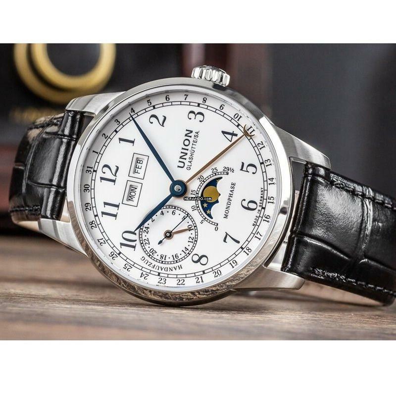  Union Glashütte 1893 Johannes Dürrstein Edition Mondphase NEW FULL SET 