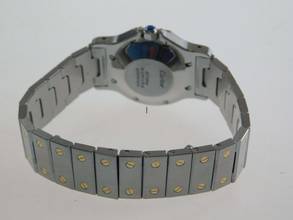 Thumbnail von Cartier Santos Octagon weißes Blatt Automatik XL 30mm Stahl Gold im Top Zustand langes strammes Band perfektes Swiss Made Dial 30 mm