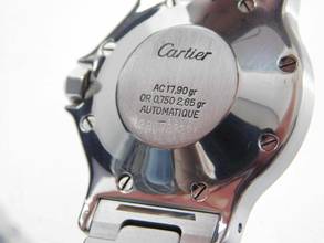 Thumbnail von Cartier Santos Octagon weißes Blatt Automatik XL 30mm Stahl Gold im Top Zustand langes strammes Band perfektes Swiss Made Dial 30 mm