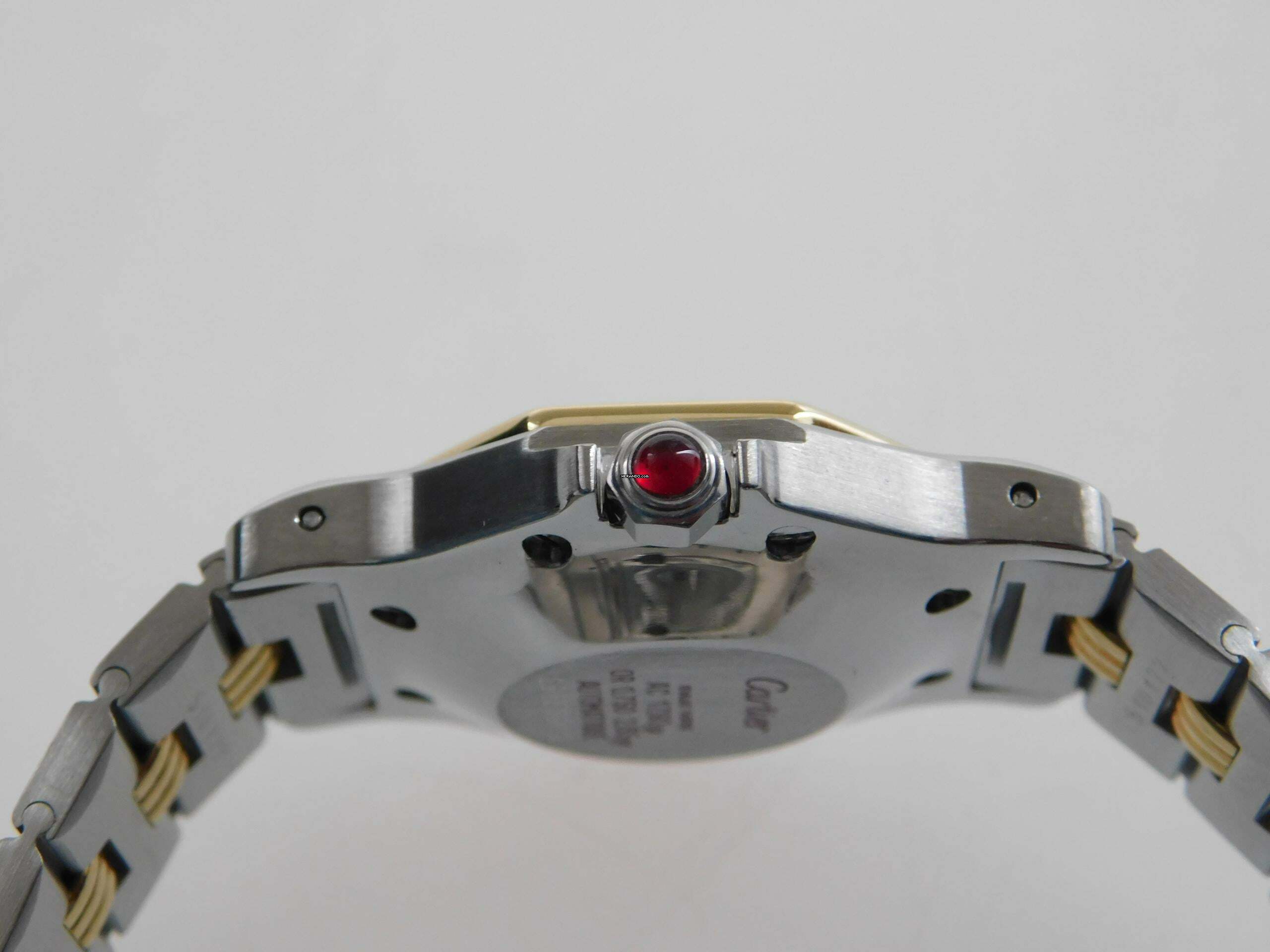 Thumbnail von Cartier Santos Octagon Burgundy Automatik XL 30mm Stahl Gold im Top Zustand langes strammes Band perfektes Burgundy Dial 30 mm