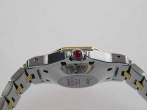 Thumbnail von Cartier Santos Octagon Burgundy Automatik XL 30mm Stahl Gold im Top Zustand langes strammes Band perfektes Burgundy Dial 30 mm