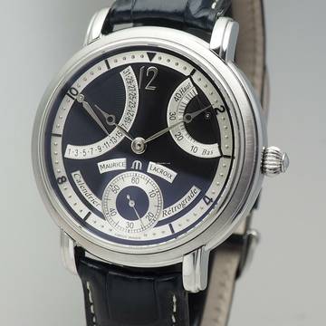 Maurice Lacroix Masterpiece Calendrier Retrograde MP7068 black dial B+P