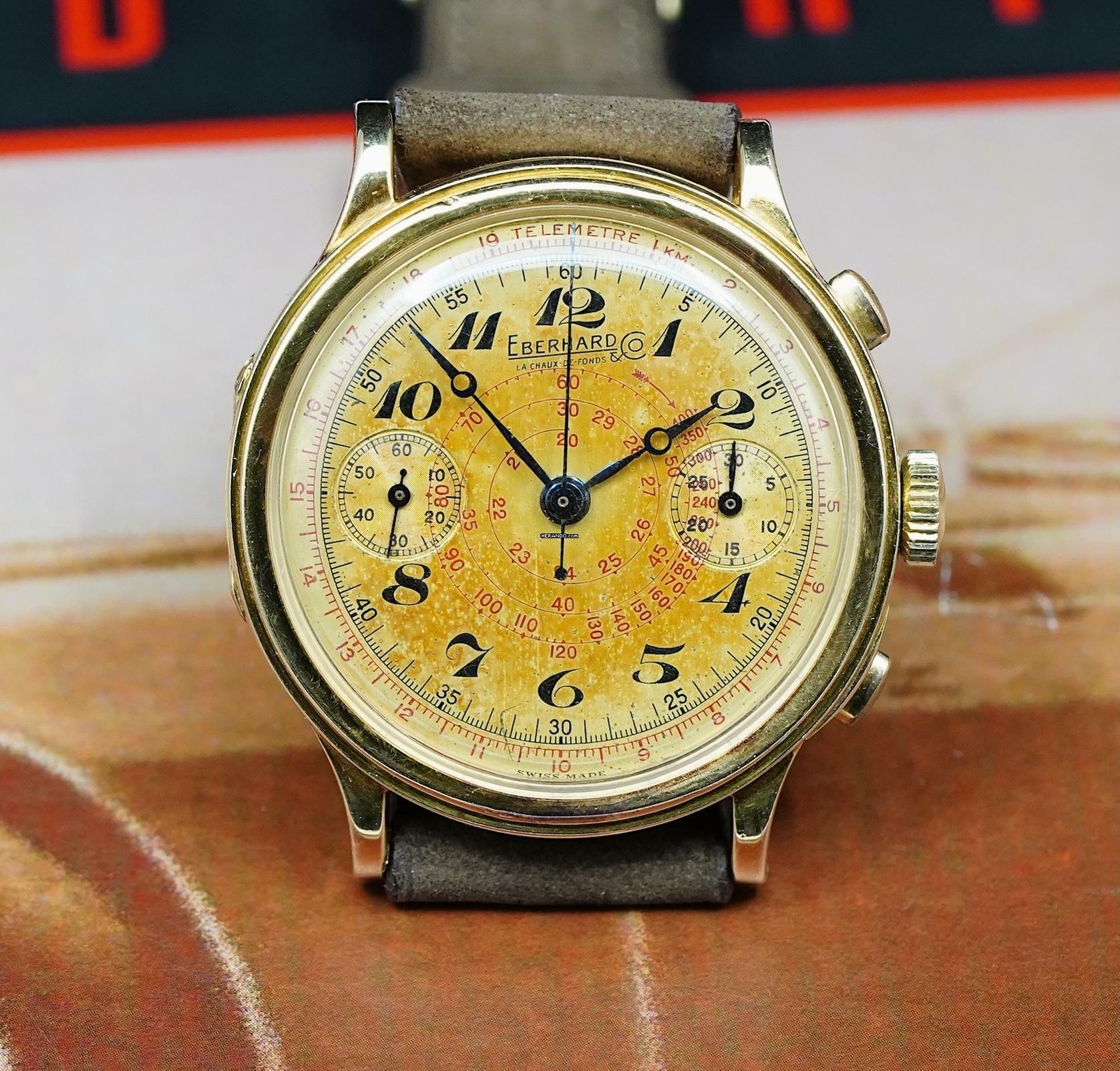 Thumbnail von Eberhard & Co. Extra-Fort STUNNING PINK GOLD PRE EXTRA-FORT BREGUET DIAL RARE VINTAGE