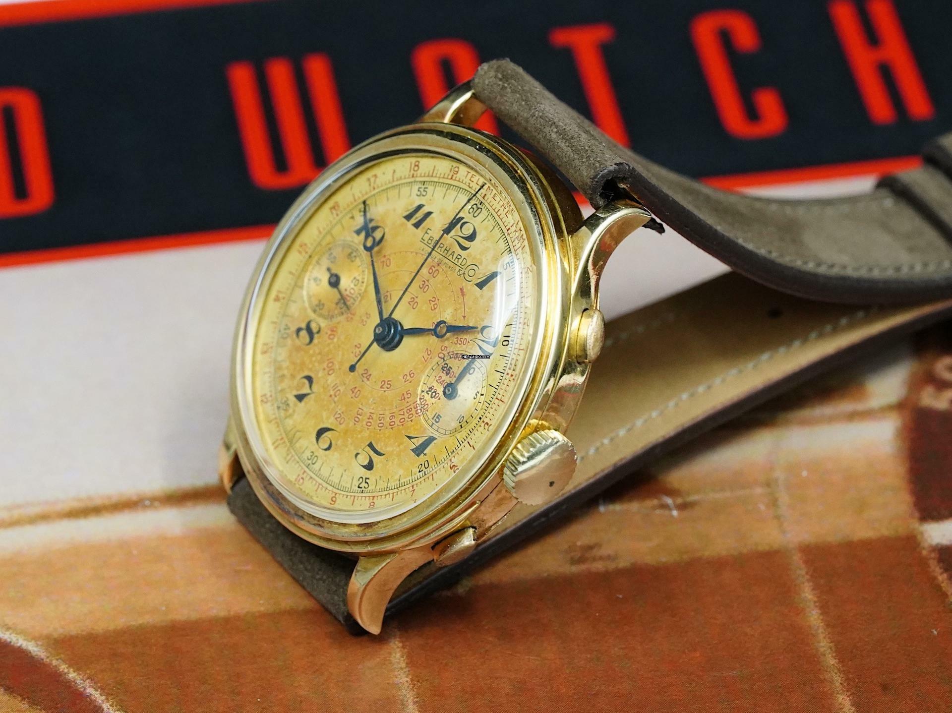 Thumbnail von Eberhard & Co. Extra-Fort STUNNING PINK GOLD PRE EXTRA-FORT BREGUET DIAL RARE VINTAGE