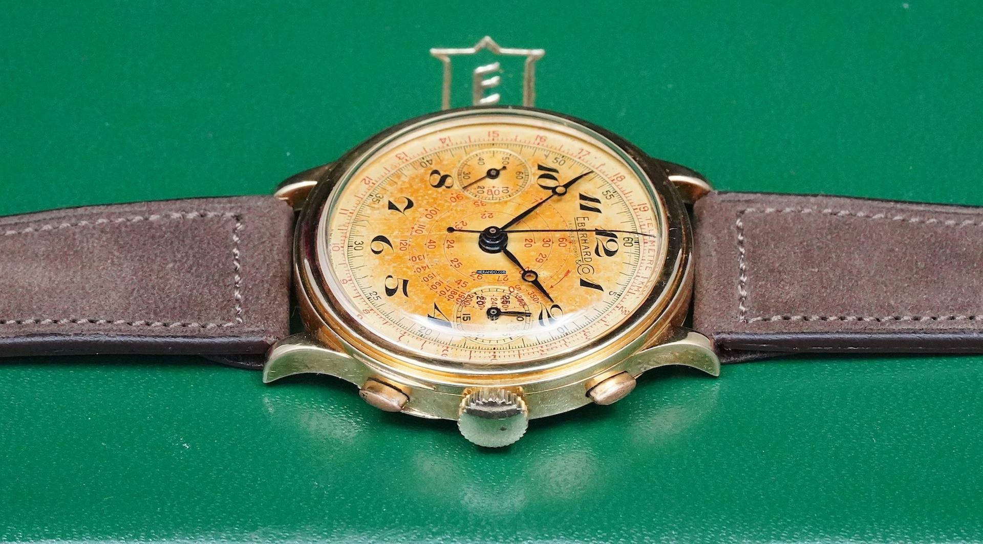 Thumbnail von Eberhard & Co. Extra-Fort STUNNING PINK GOLD PRE EXTRA-FORT BREGUET DIAL RARE VINTAGE