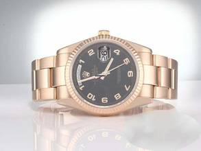 Thumbnail von Rolex Day-Date 36 36mm 118235 2008 Rosegold 750 Automatik 18kt Rose Gold Damen Herren Oyster-band Chronometer Black Dial