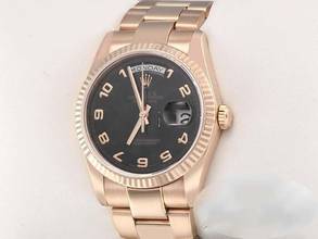 Thumbnail von Rolex Day-Date 36 36mm 118235 2008 Rosegold 750 Automatik 18kt Rose Gold Damen Herren Oyster-band Chronometer Black Dial