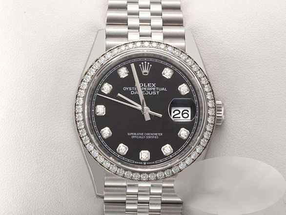  Rolex Datejust 36 126284 Rbr 2025 Stahl Weissgold 750 Diamanten Stainless Steel 18kt White Gold Black Dial Jubilé-band Chronometer Oyster 