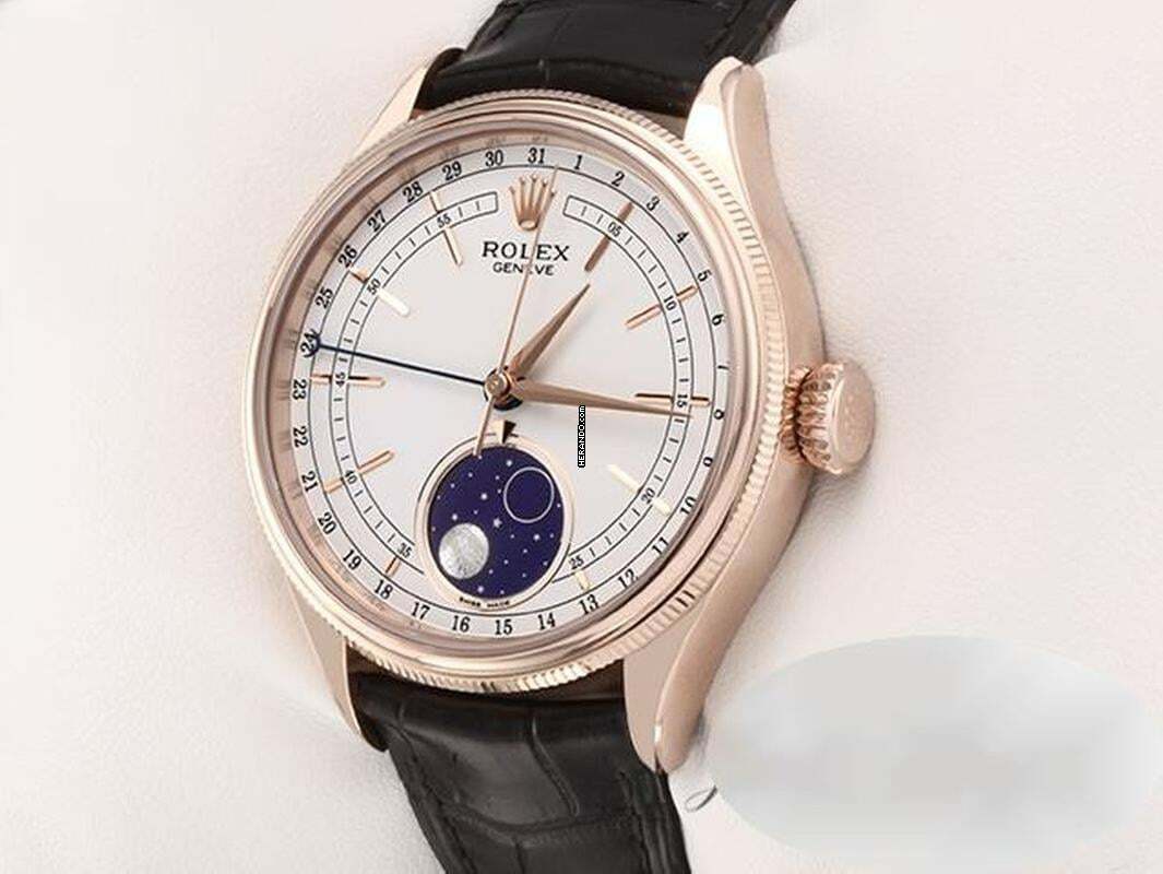 Rolex Cellini Moonphase 50535 2022 Rosegold 750 Automatik Mondphase 18kt Rose Gold White Dial