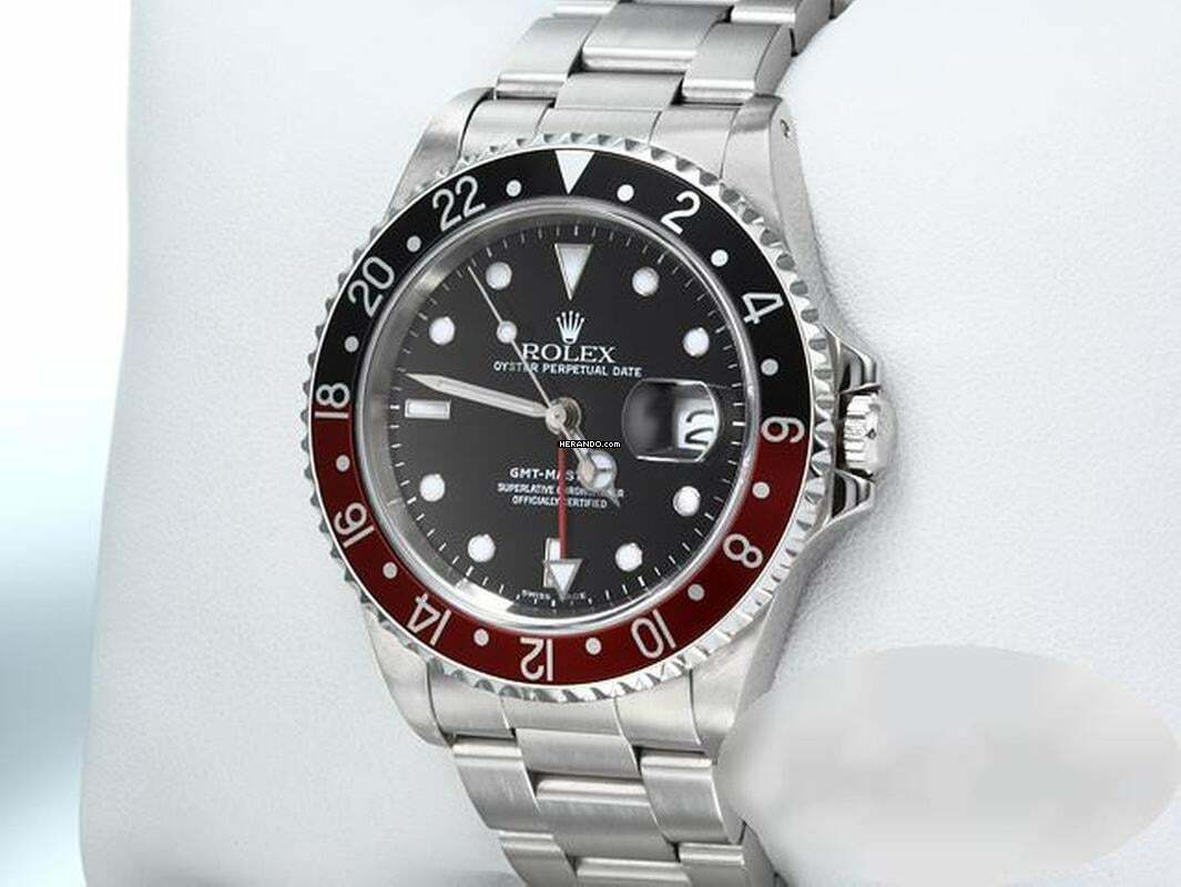 Rolex GMT-Master II Stahl 16710 Coke 2000 Automatik Edelstahl Stainless Steel Oyster-band Chronometer Black Dial
