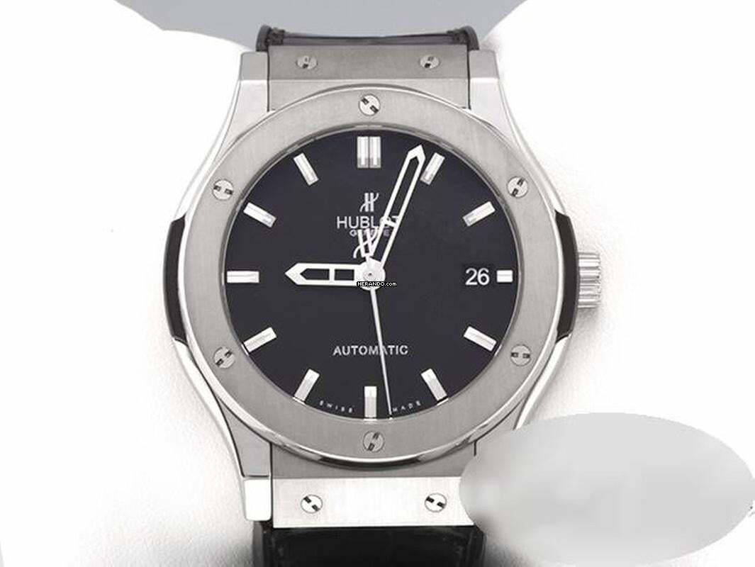  Hublot Classic Fusion Black 45mm 511.nx.1170.lr Titan Automatik Titanium Black Dial 