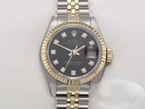 Thumbnail von Rolex Lady-Datejust Edelstahl Gelbgold 750 Diamanten Automatik 18kt Yellow Gold Stahl Stainless Steel Jubilé-band Chronometer Oyster Black Dial