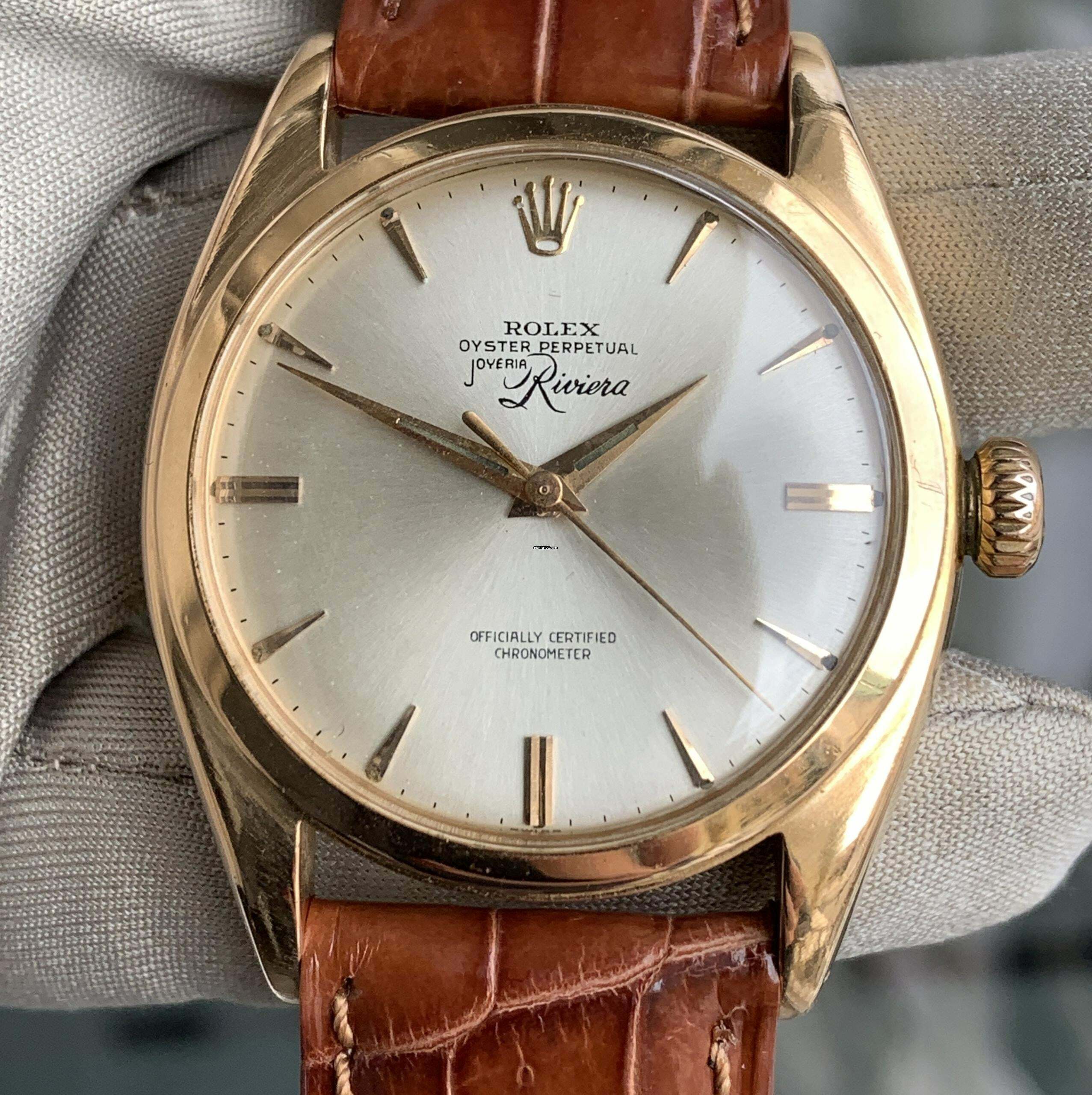 Thumbnail von Rolex Oyster Perpetual 6088 Bubbleback OCC by Joyeria Riviera rose gold 18KT 1950