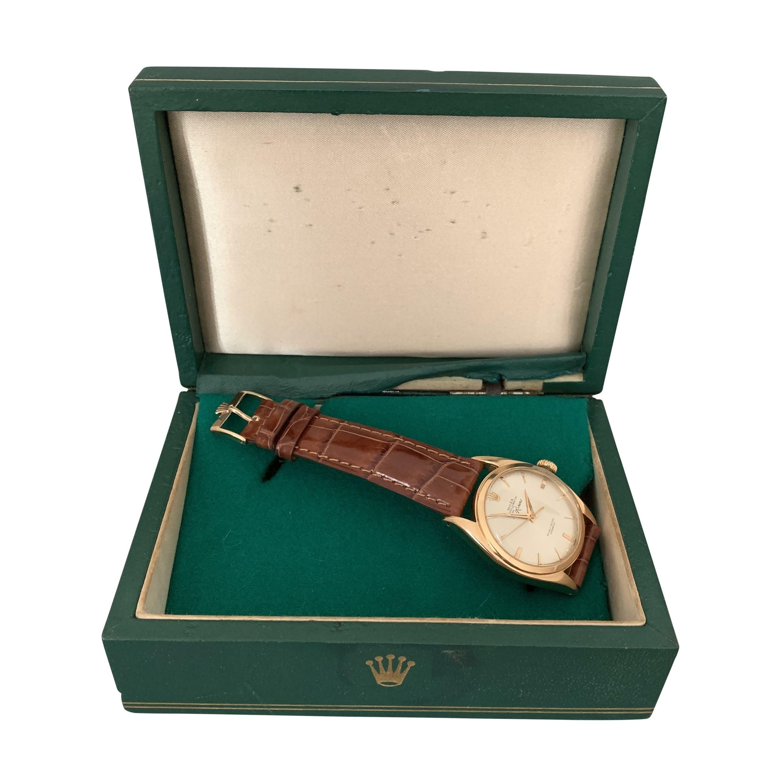 Thumbnail von Rolex Oyster Perpetual 6088 Bubbleback OCC by Joyeria Riviera rose gold 18KT 1950