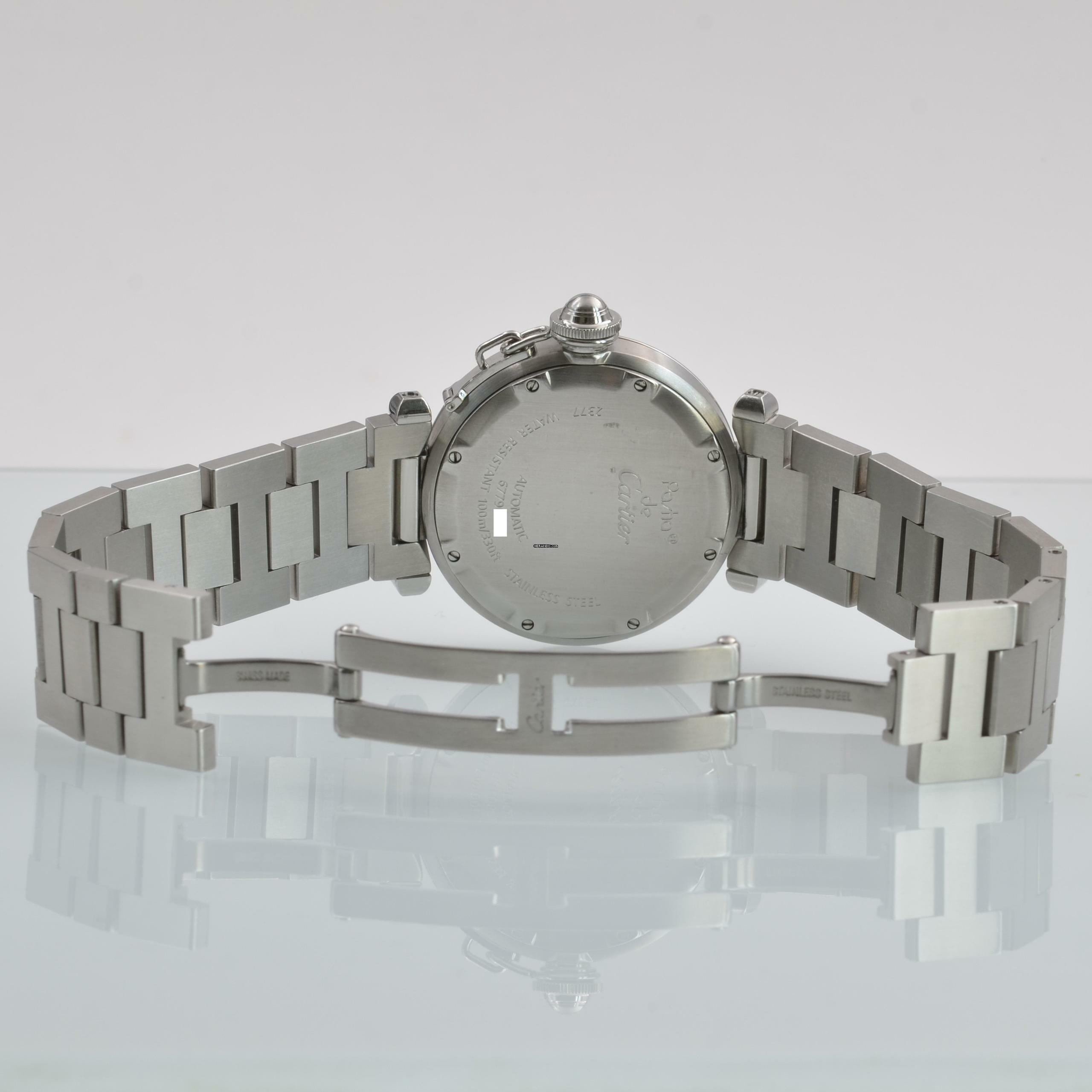 Thumbnail von Cartier Pasha C 2377 GMT Meridian 36MM silver dial Automatic