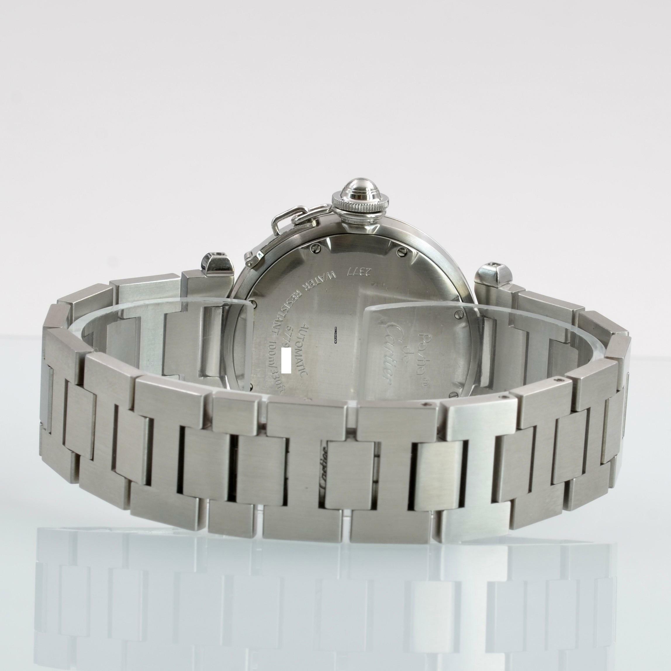 Thumbnail von Cartier Pasha C 2377 GMT Meridian 36MM silver dial Automatic