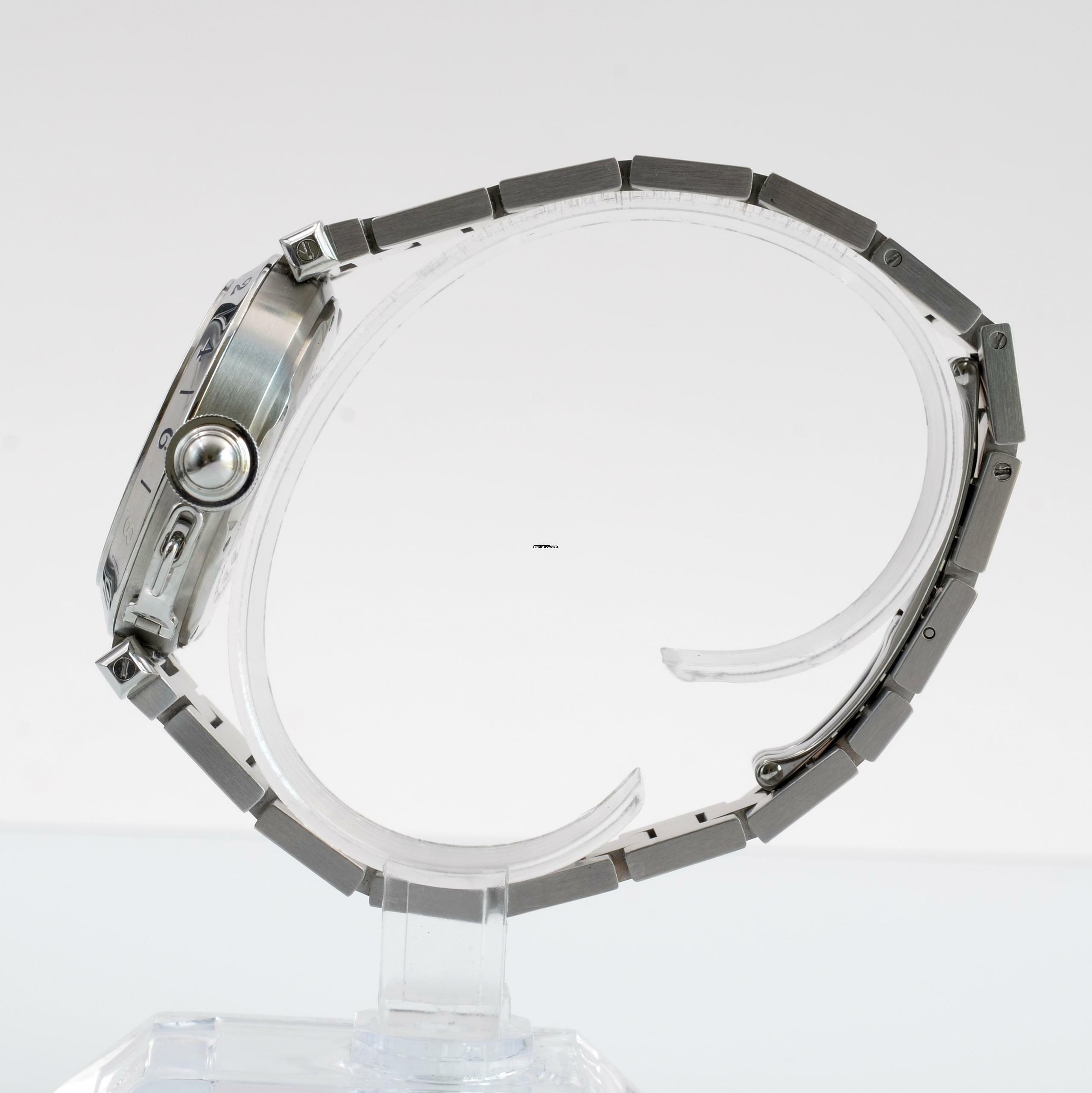 Thumbnail von Cartier Pasha C 2377 GMT Meridian 36MM silver dial Automatic