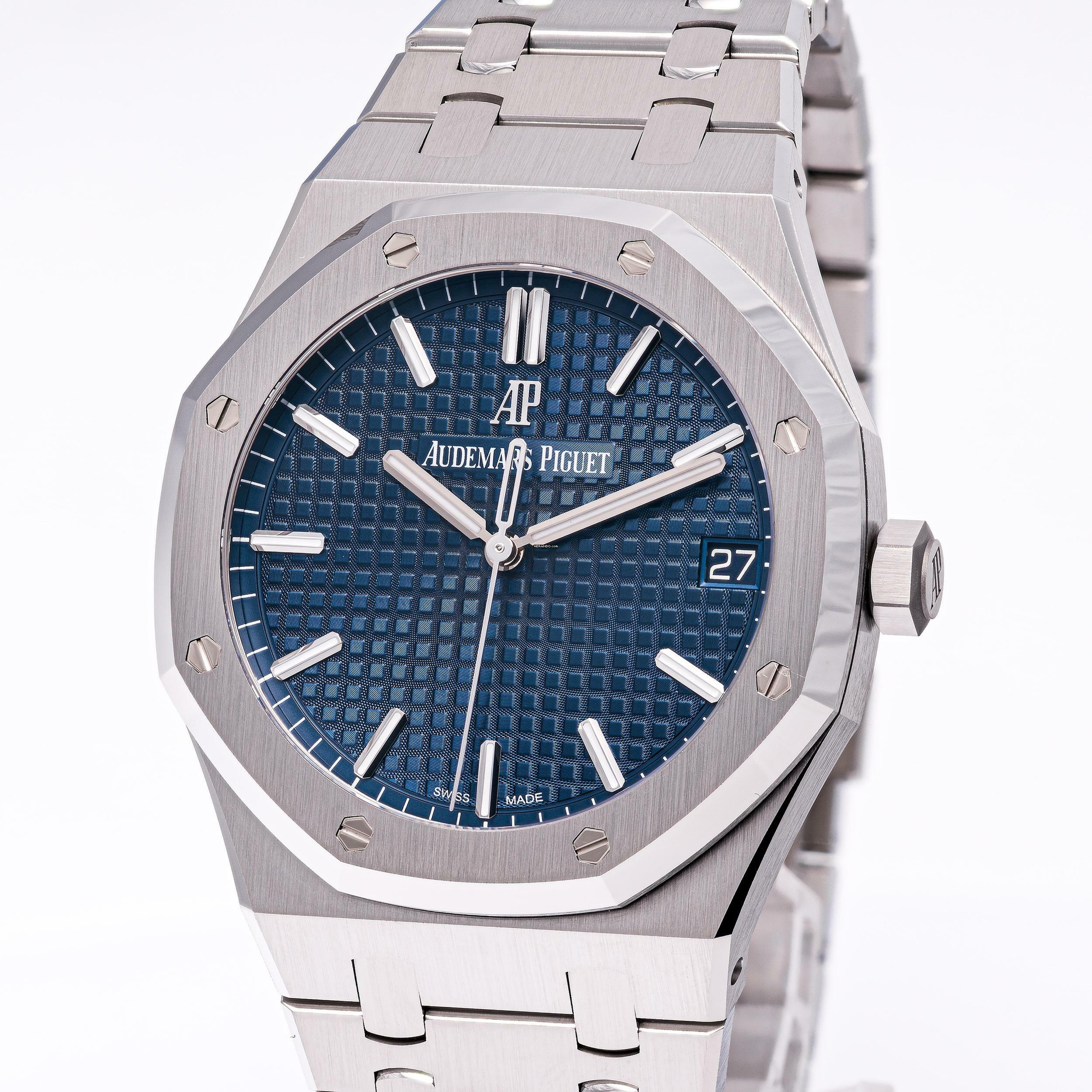  Audemars Piguet Royal Oak Steel 41 Blue – 15500ST.OO.1220ST.01 – NEW – 09/2022 Full Set 