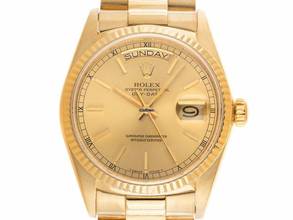 Thumbnail von Rolex Day-Date 36 Ref.18038 1979 Full Set sehr gut Vintage Day-Date open 6/9 18kt Gelbgold 125g