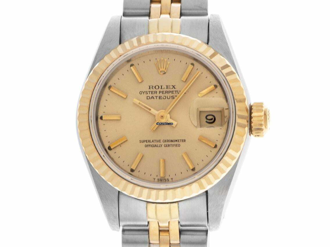 Rolex Lady-Datejust open 6/9 Ref.69173 1985 Full Set wie Neu Vintage Datejust Lady open 6/9