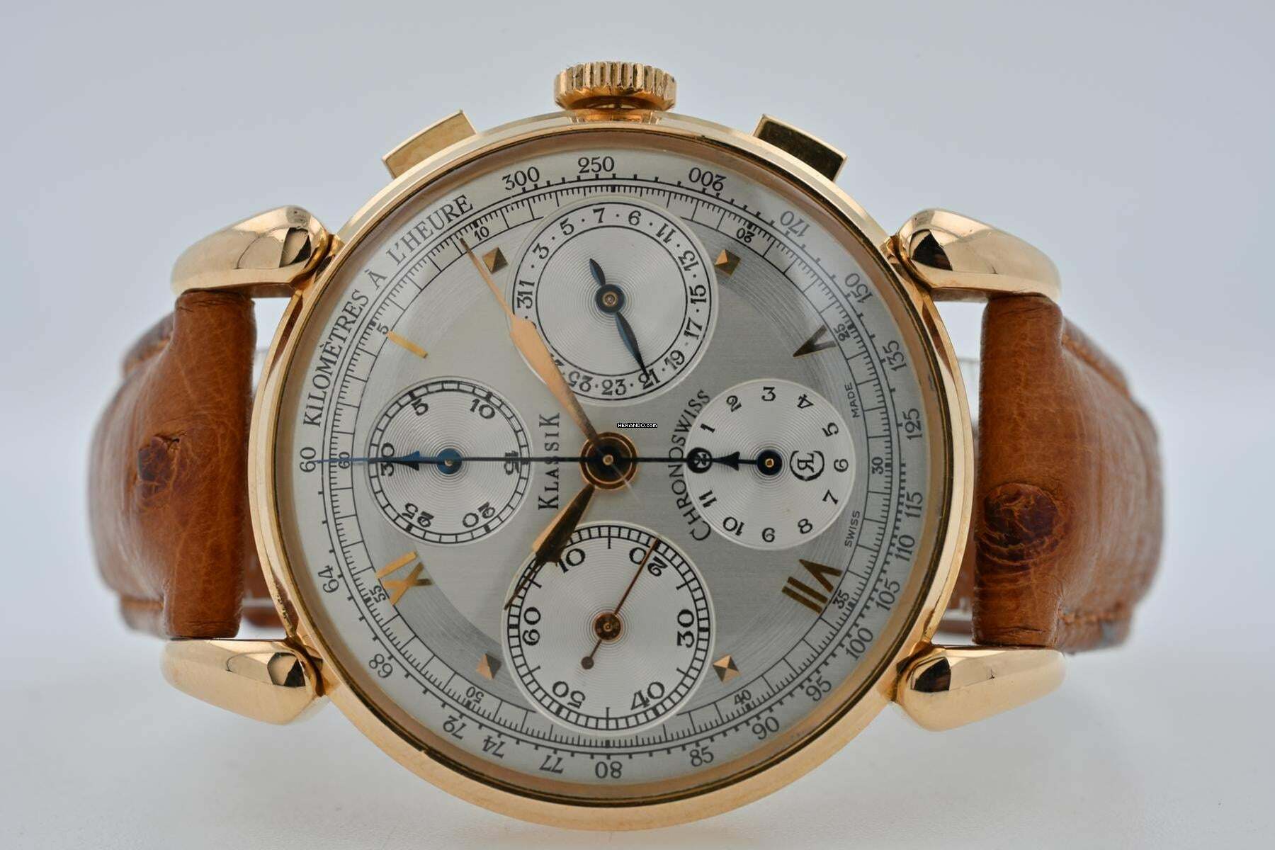  Chronoswiss Classic Chronograph Klassik Classic 18k Yellow Gold CH7441 77g 
