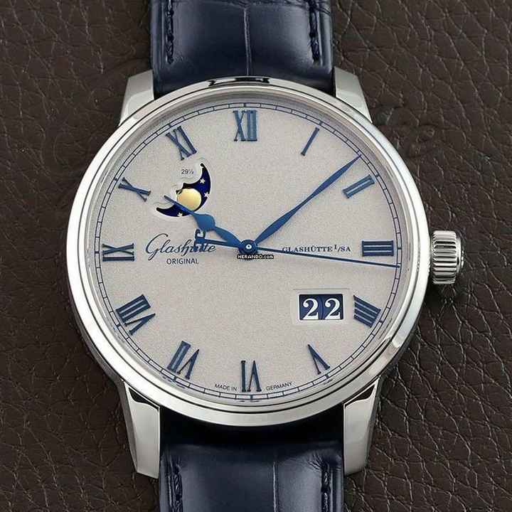  Glashütte Original Senator Excellence Panorama Date Moon Phase Senator NEW FULL SET 