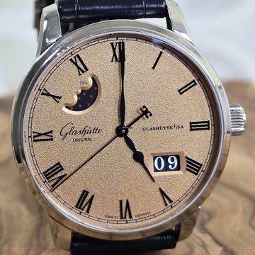  Glashütte Original Senator Excellence Panorama Date Moon Phase Senator NEW FULL SET 