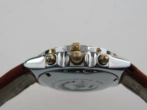 Thumbnail von Breitling Chronomat Stahl Gold mit grünem Blatt und Lederband . Der Klassiker im Top Zustand