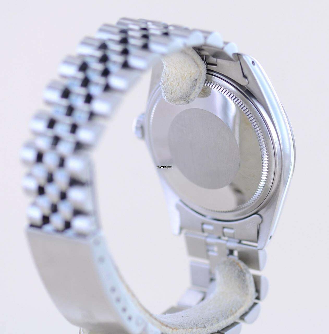 Thumbnail von Rolex Datejust 36 16014 silver Stick dial Jubiléband Stahl Weißgold 1987 Tritium B+P