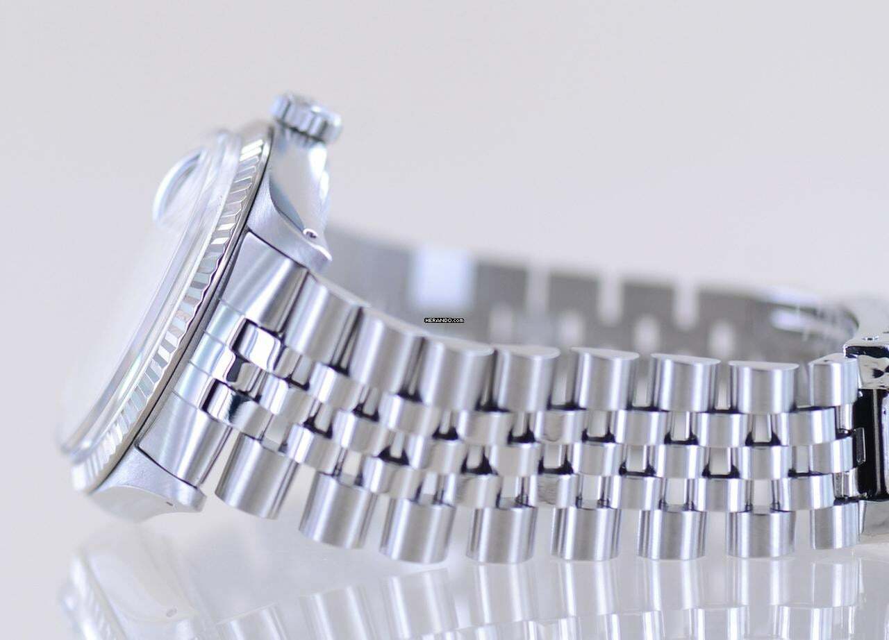 Thumbnail von Rolex Datejust 36 16014 silver Stick dial Jubiléband Stahl Weißgold 1987 Tritium B+P