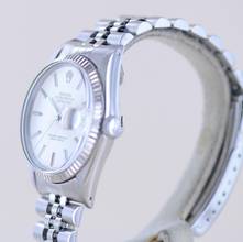 Thumbnail von Rolex Datejust 36 16014 silver Stick dial Jubiléband Stahl Weißgold 1987 Tritium B+P