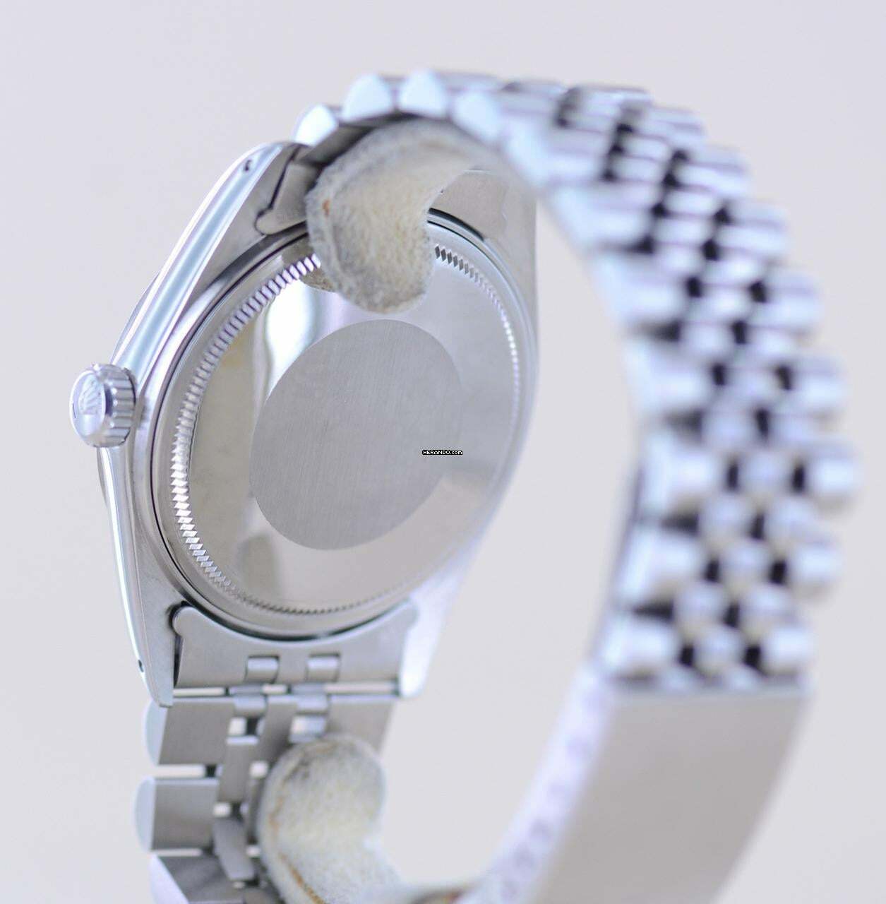 Thumbnail von Rolex Datejust 36 16014 silver Stick dial Jubiléband Stahl Weißgold 1987 Tritium B+P