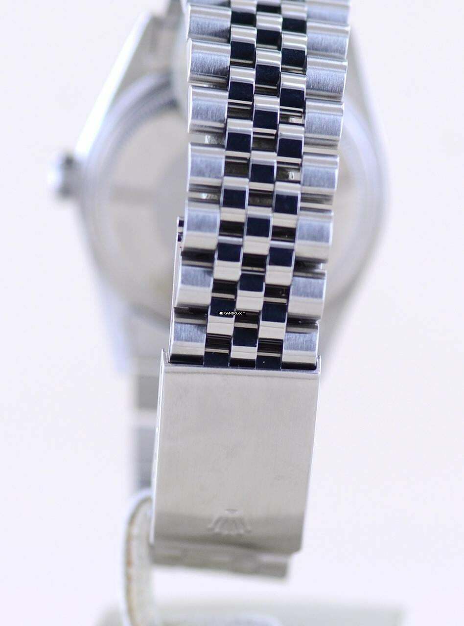 Thumbnail von Rolex Datejust 36 16014 silver Stick dial Jubiléband Stahl Weißgold 1987 Tritium B+P