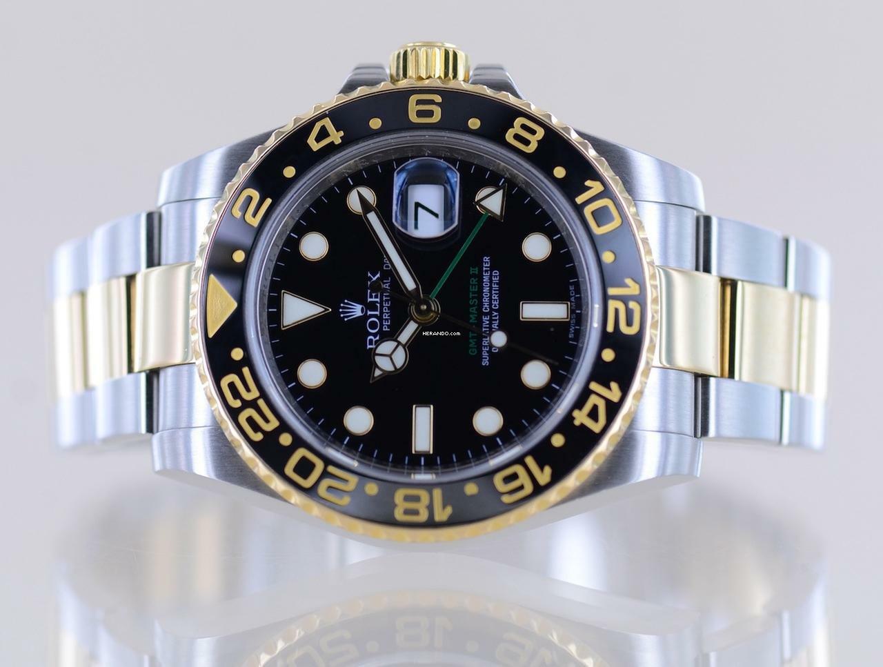 Thumbnail von Rolex GMT-Master II 116713LN black Oysterband Keramik Stahl Gold B+P