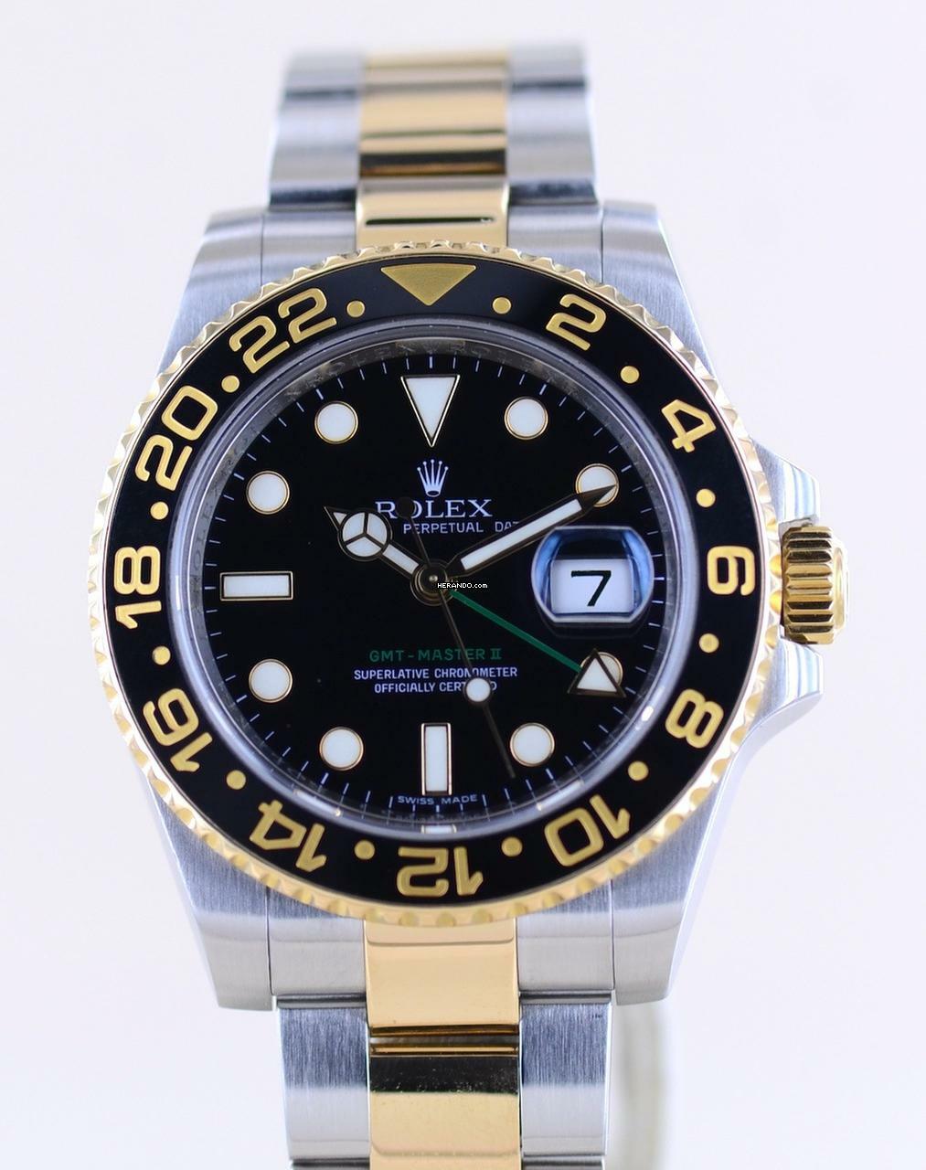 Thumbnail von Rolex GMT-Master II 116713LN black Oysterband Keramik Stahl Gold B+P