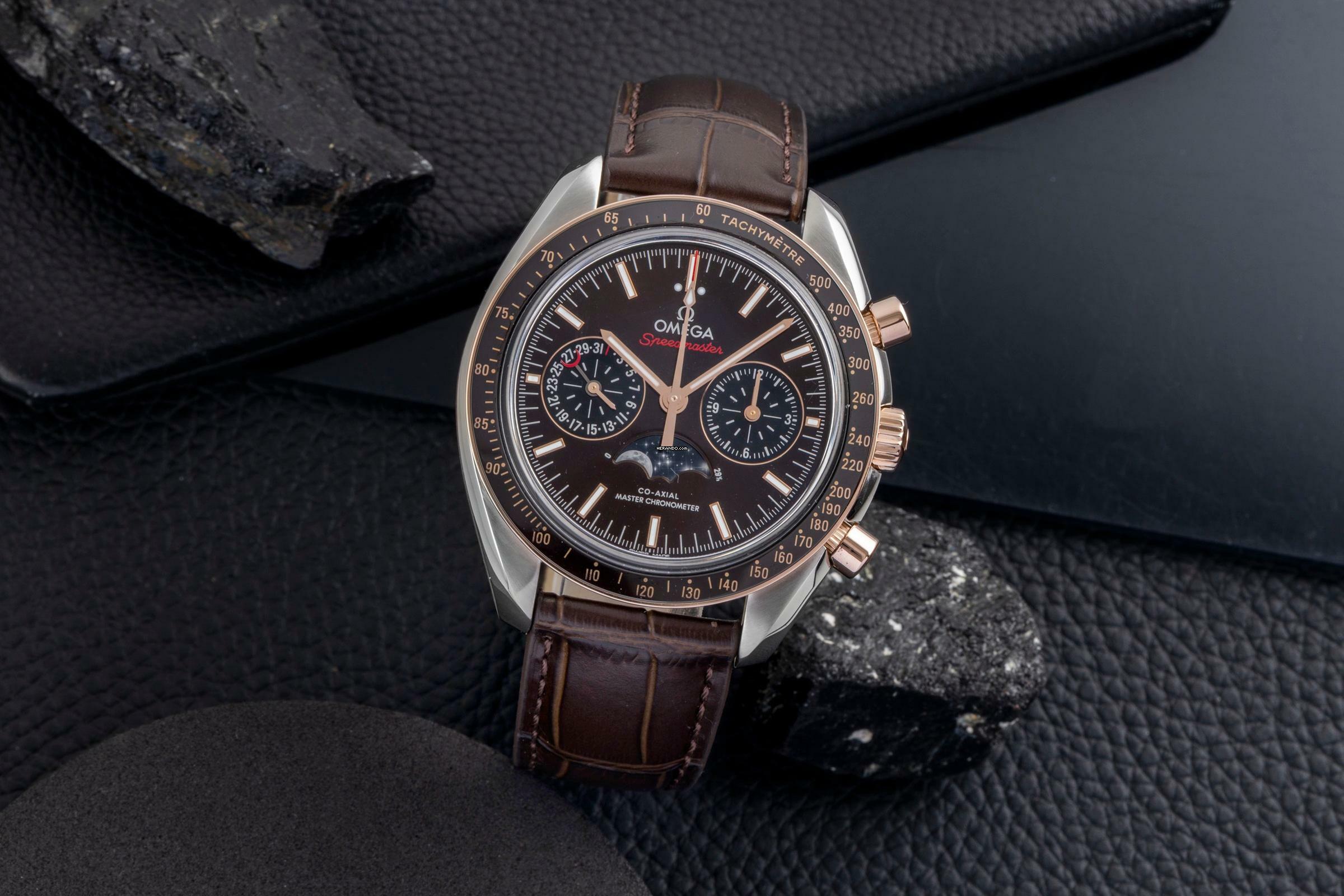 Thumbnail von Omega Speedmaster Moonphase Stahl / Sedna Gold 304.23.44.52.13.001