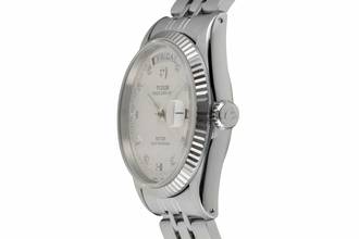 Thumbnail von Tudor Prince Date Day Automatik Edelstahl / Weissgold Diamonds Ref 76214 Papiere