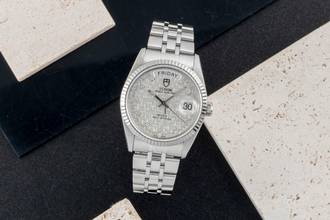 Thumbnail von Tudor Prince Date Day Automatik Edelstahl / Weissgold Diamonds Ref 76214 Papiere