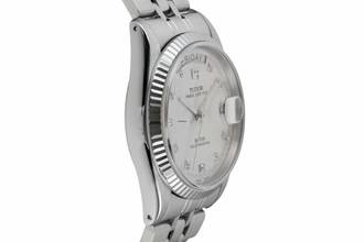 Thumbnail von Tudor Prince Date Day Automatik Edelstahl / Weissgold Diamonds Ref 76214 Papiere
