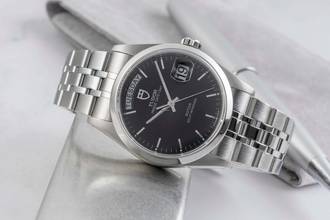 Thumbnail von Tudor Prince Date Day Black Dial Edelstahl Automatik Ref. 76200 Papiere